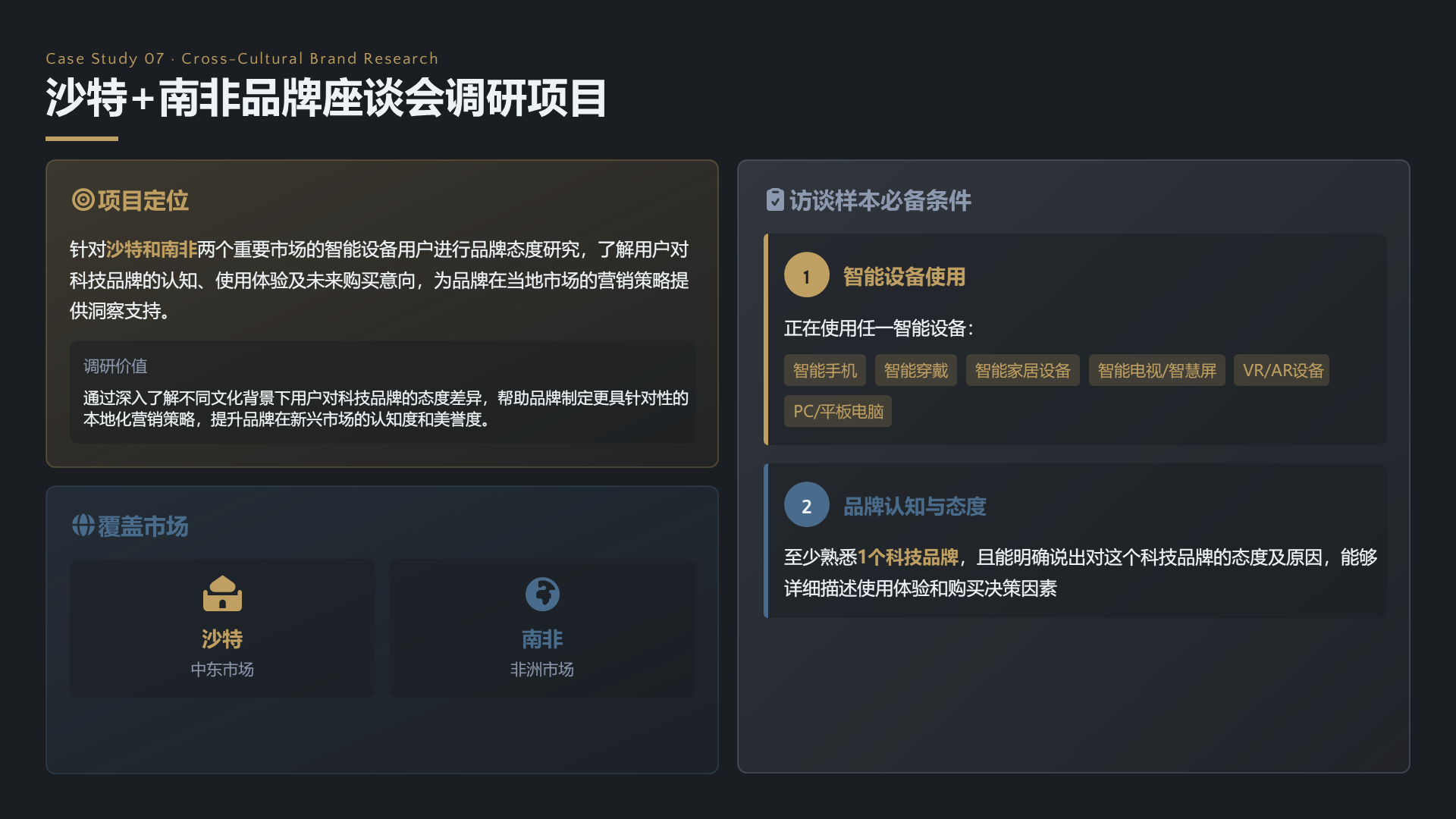 沙特+南非品牌座谈会调研项目
