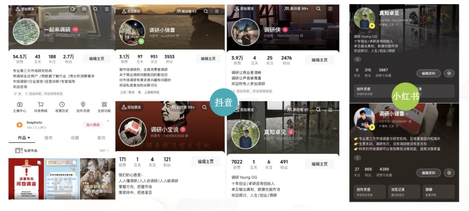 公司自有抖音与小红书社媒矩阵案例